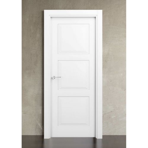 PUERTA LACADA BLANCA 3 CUADROS