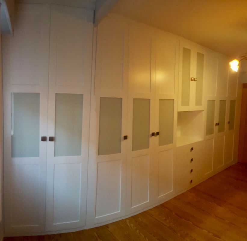 FA99 FRENTE ABATIBLE CUADROS LACADO BLANCO Y CRISTAL