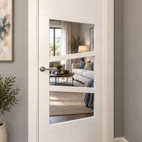 PUERTA LACADA BLANCA VIDRIERA MOD. 1030 V3 LP