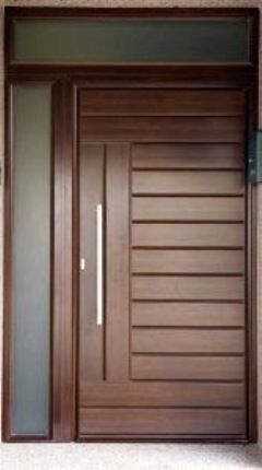 PA26 PUERTA ACORAZADA LINEAS HORIZONTALES CON FIJO LATERAL Y MONTANTE EN CRISTAL DE SEGURIDAD