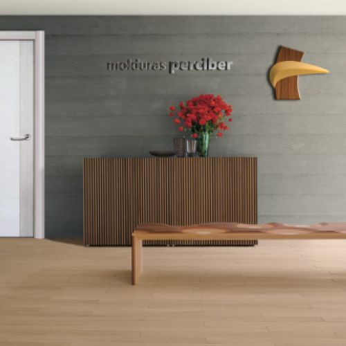 PI77 PUERTA VINILO MODELO 1006 CARAMELO   BLANCO SAVIA
