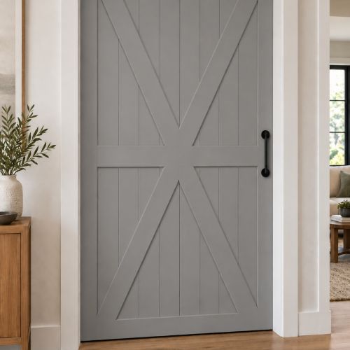 PUERTA LACADA RAL 7004 TIPO GRANERO