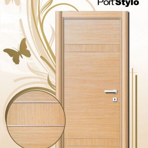 PI40 PUERTA VINILO MODELO 2004E ROBLE GRECA PLATA