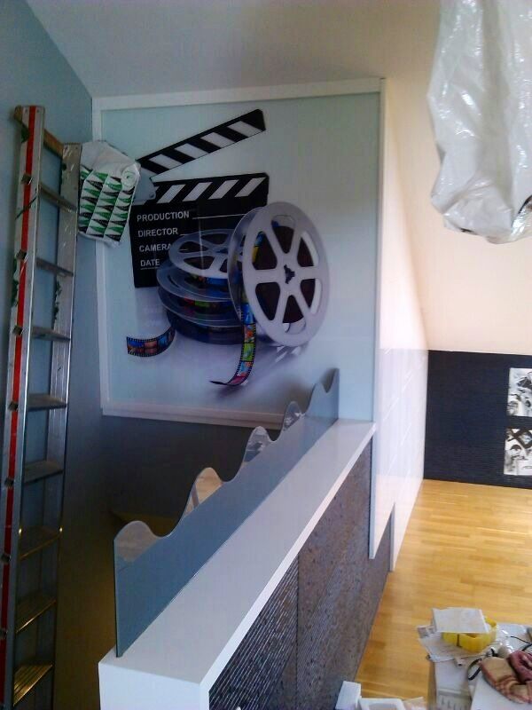 AB5 BARANDILLA DE CRISTAL Y VINILO INSPIRADO EN EL CINE