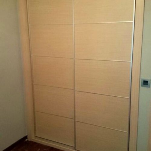 FC33 FRENTE CORREDERO ECO ROBLE BLANCO Y PERFIL FINO DE ALUMINIO