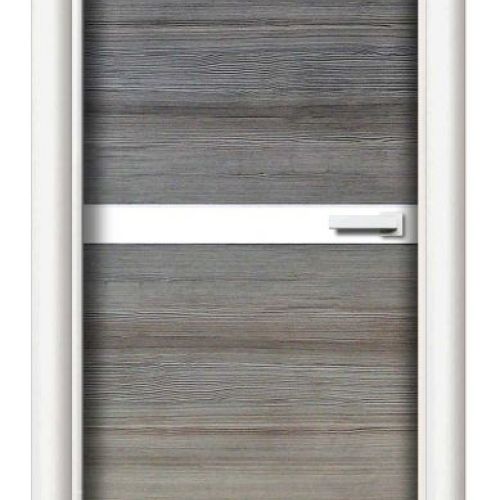 PI54 PUERTA VINILO MODELO 2007E ARGENTO Y BLANCO SAVIA GRECA PLATA