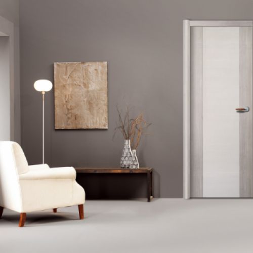PI34 PUERTA VINILO MODELO 1006 ARGENTO   BLANCO SAVIA