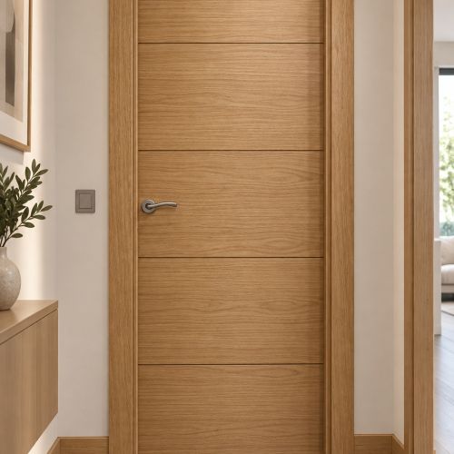 PUERTA ROBLE 5 PAÑOS