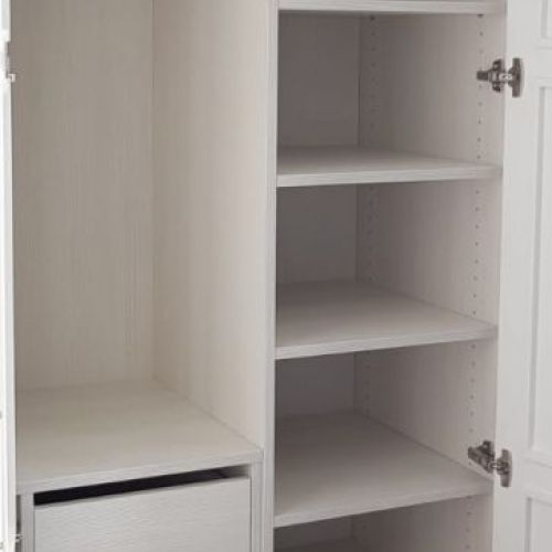 IA19 INTERIOR MELAMINADO FRESNO TAIGA CAJONERA   BARRA Y MODULO DE BALDAS REGULABLES