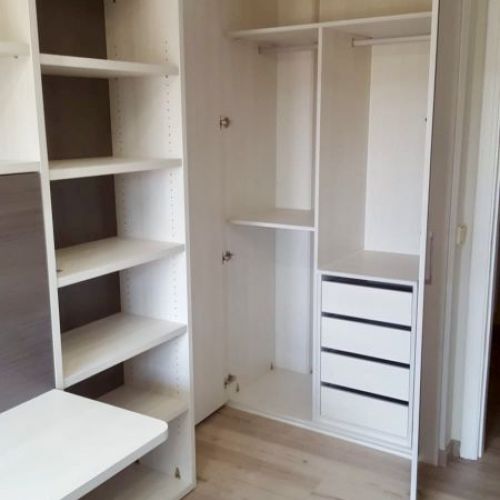 IA46 INTERIOR ARMARIO MELAMINADO OREGON SIENA DOBLE BARRA   CAJOENS CON BARRA
