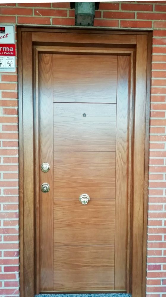 PA36 PUERTA ACORAZADA THOR 20 PLUS ROBLE LINEAS