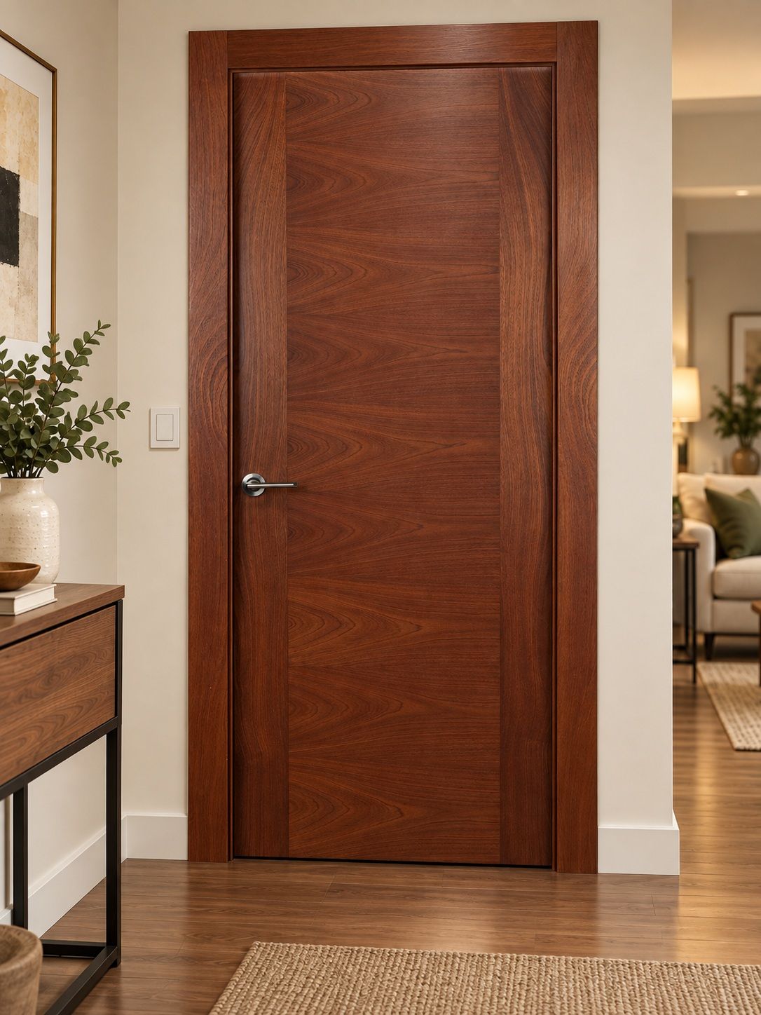 PUERTA SAPELY RAMEADO MODERNA