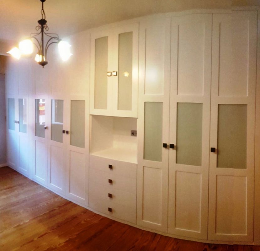 FA97 FRENTE ABATIBLE CUADROS COMBINADOS LACADO BLANCO Y CRISTAL BLANCO