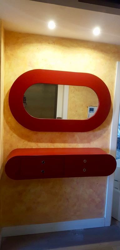 MU83 MUEBLE DE ENTRADA FORMAS REDONDEADAS
