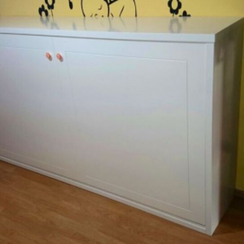MU7 CAMA ABATIBLE HORIZONTAL LACADA BLANCA