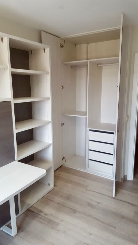 IA46 INTERIOR ARMARIO MELAMINADO OREGON SIENA DOBLE BARRA   CAJOENS CON BARRA