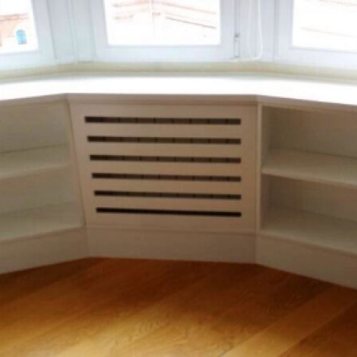 MU122 MUEBLE CUBRERADIADOR BAJO VENTANA LACADO BLANCO