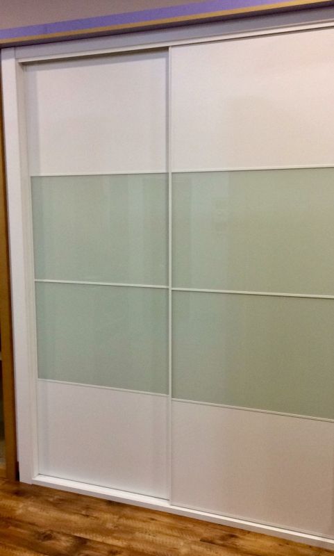 FC265 FRENTE CORREDERO ECO LACADO BLANCO CON CRISTAL LACADO BLANCO