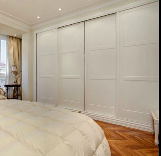 FC17 FRENTE CORREDERO CUADROS LACADO BLANCO. PERFILES LACADO BLANCO