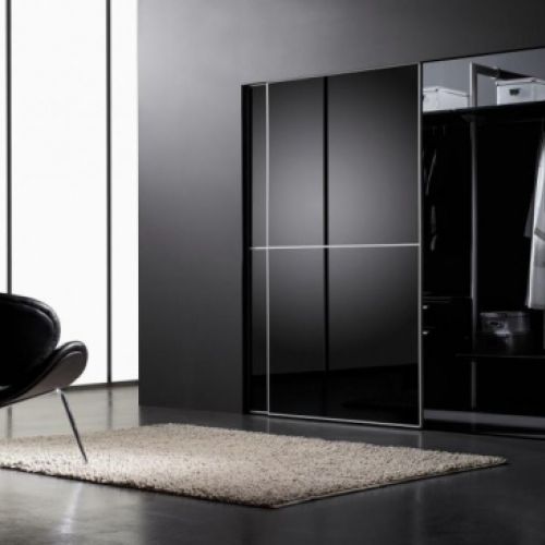 FC14 FRENTE CORREDERO ECO CRISTAL LACADO NEGRO