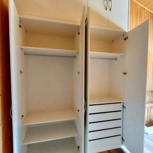 IA225 INTERIOR MELAMINADO LINO CANCUN ,CAJONERA ABIERTA