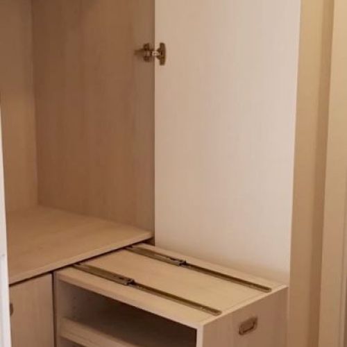 IA206 INTERIOR MELAMINADO OREGON SIENA CON MODULO EXTRAIBLE DE BALDAS