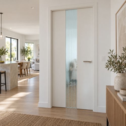 PUERTA LACADA BLANCA VIDRIERA GLASS