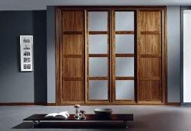 FC194 FRENTE CORREDERO JAPONES ROBLE TEÑIDO Y ESPEJO. PERFILES ROBLE TEÑIDO