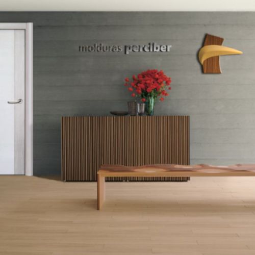 PI37 PUERTA VINILO MODELO 1006 CARAMELO + BLANCO SAVIA