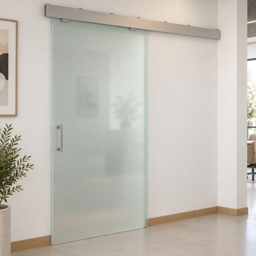 PUERTA CORREDERA CRISTAL MATE