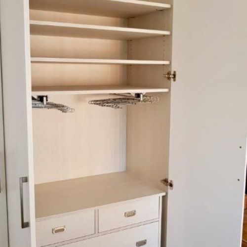 IA29 INTERIOR MELAMINADO OREGON SIENA ZAPATEROS CON CAJON DIVIDIDO    PANTALONEROS   BALDAS