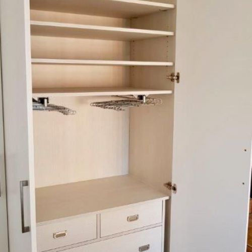 IA29 INTERIOR MELAMINADO OREGON SIENA ZAPATEROS CON CAJON DIVIDIDO    PANTALONEROS   BALDAS