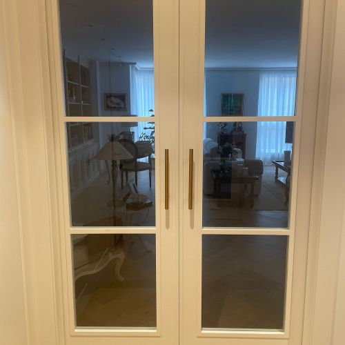 PI71 PUERTA DOBLE CORREDERA LACADA 3 VIDRIOS