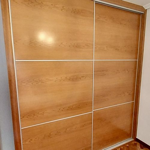 FC297 FRENTE CORREDERO ECO CEREZO VETA HORIZONTAL PERFILES PLATA