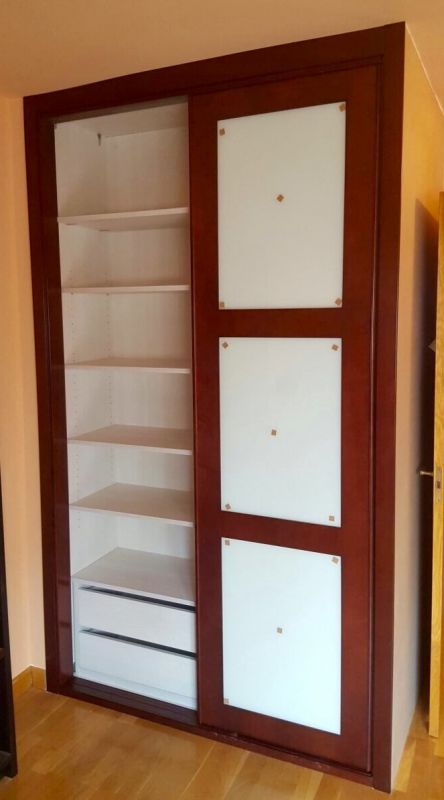 IA92 INTERIOR MELAMINADO OREGON SIENA CAJONES Y BALDAS