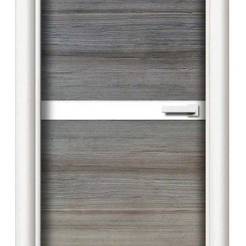 PI54 PUERTA VINILO MODELO 2007E ARGENTO Y BLANCO SAVIA GRECA PLATA