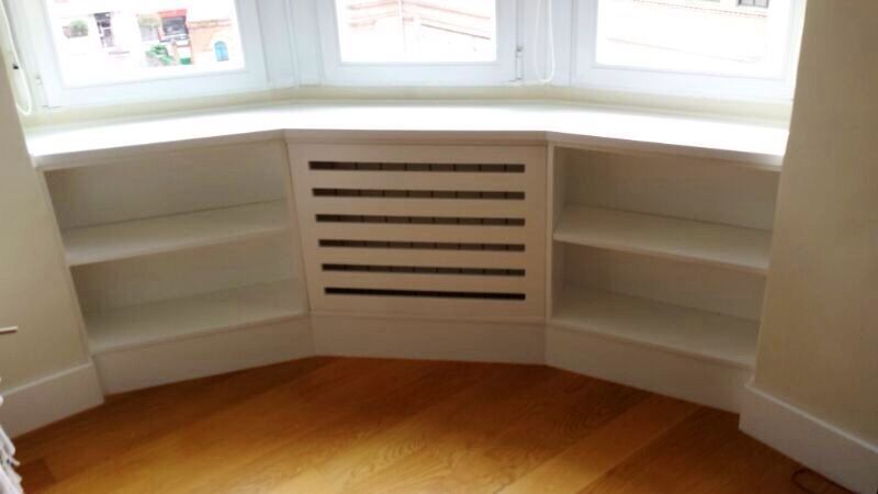 MU122 MUEBLE CUBRERADIADOR BAJO VENTANA LACADO BLANCO