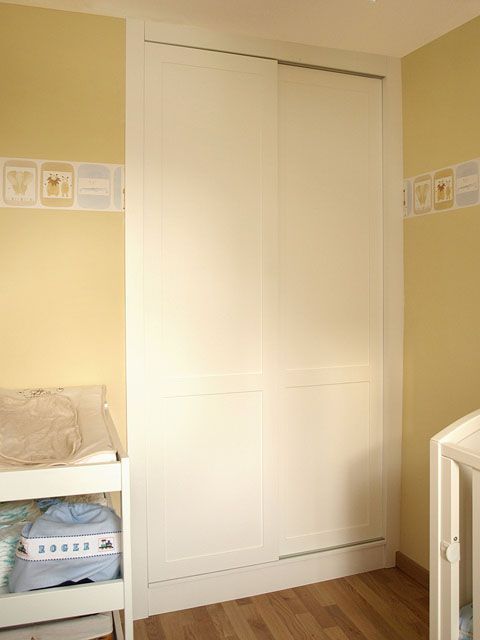 FC63 FRENTE CORREDERO CUADROS LACADO BLANCO SIN TIRADOR