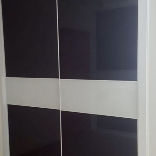 FC205 FRENTE CORREDERO ECO CRISTAL LACADO NEGRO Y CRISTAL LACADO BLANCO