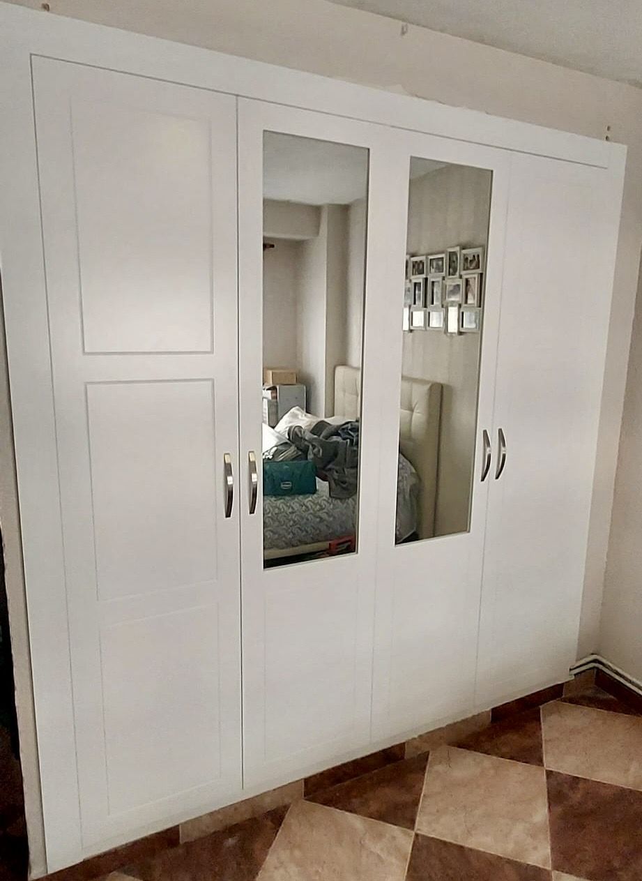 FA217 FRENTE ABATIBLE COMBINADO HOJAS CUADROS LACADOS Y CUADROS LACADO CON ESPEJO