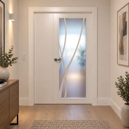 PUERTA LACADA BLANCA 984 VIDRIERA