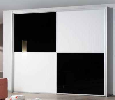 FC176 FRENTE CORREDERO ECO CRISTAL LACADO NEGRO Y CRISTAL LACADO NEGRO