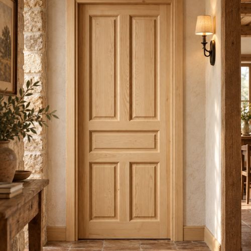 PUERTA RUSTICA PINO 5 PAÑOS DESIGUALES