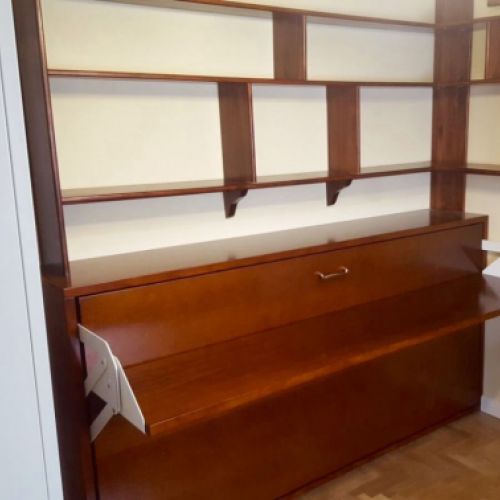 MU49 MUEBLE CON CAMA ABATIBLE HORIZONTAL Y MESA ESCRITORIO