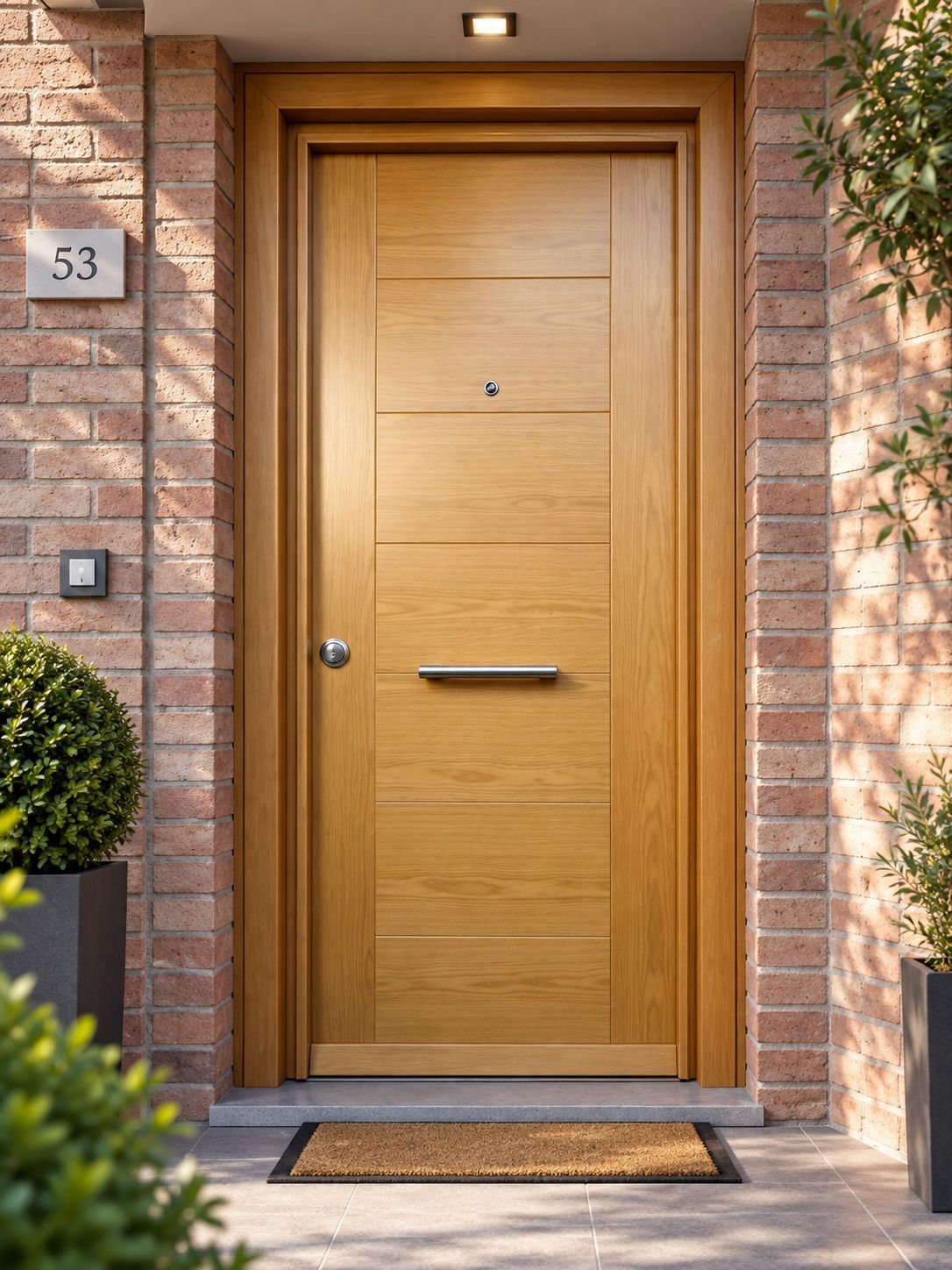 PUERTA ACORAZADA THOR 20 (GRADO 3B) 7 PAÑOS ROBLE EN H