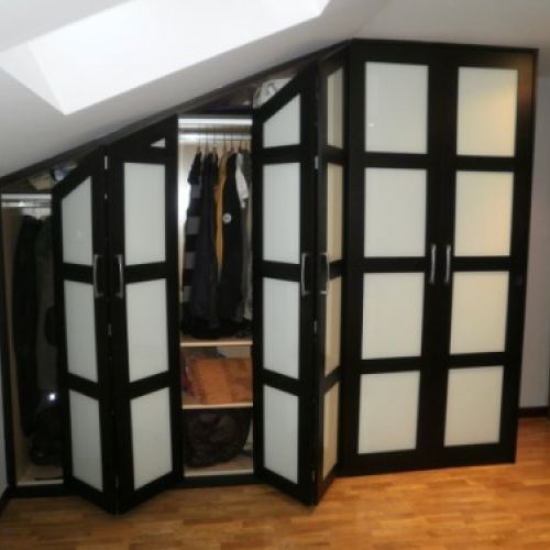 AB1 ABUHARDILLADO WENGUE Y CRISTAL LACADO BLANCO. COMBINADO HOJAS ABATIBLES Y PLEGADAS   CORREDERAS