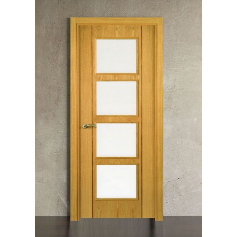 PUERTA MOD 1 ROBLE VIDRIERA 4V6