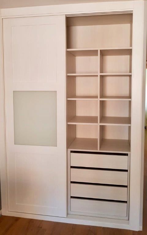 IA177 INTERIOR MELAMINADO OREGON SIENA BALDAS REGULABLES + CAJONERA