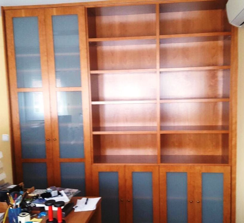 FA193 FRENTE ABATIBLE 1 CUADRO CEREZO CON CRISTAL ACIDO Y BALDAS VISTAS EN 30MM DE GROSOR