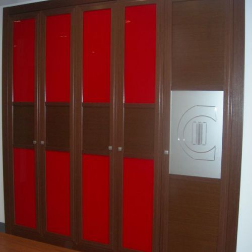 FA186 FRENTE JAPONES WENGUE Y CRISTAL LACADO ROJO. CRISTAL PERSONALIZADO